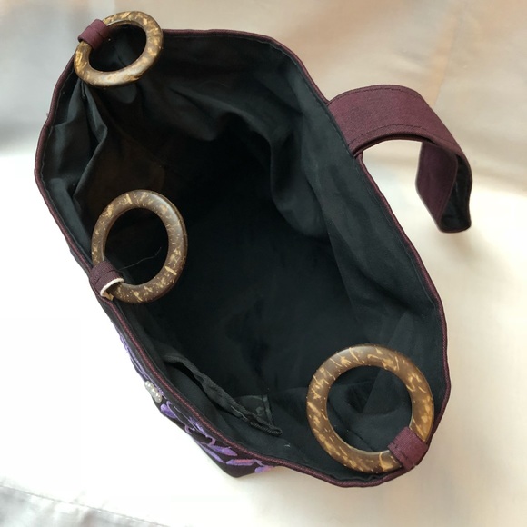 Embroidered Silk Wristlet, Pouch - Picture 6 of 6